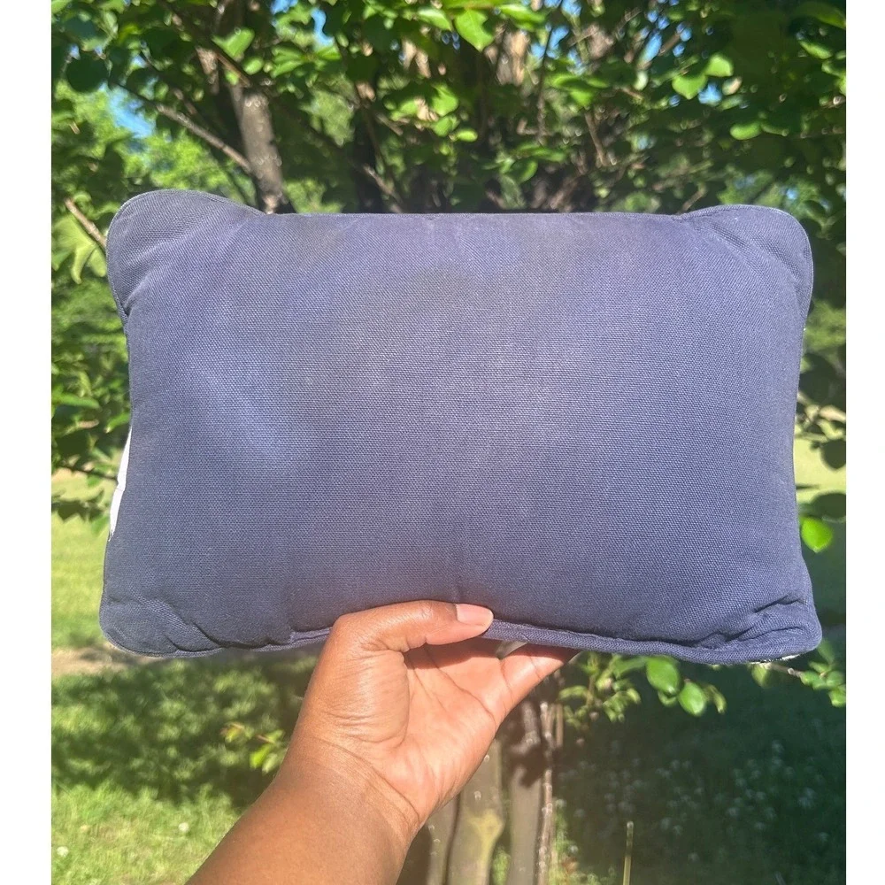 80s Decorative Pillow Small Multicolor‎ Cotton Tapestry Homemade